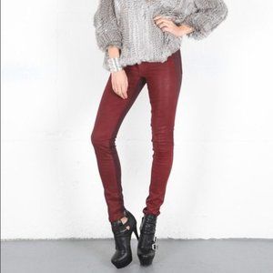 Rag & Bone Hyde Mid Rise Jean with Leather Front